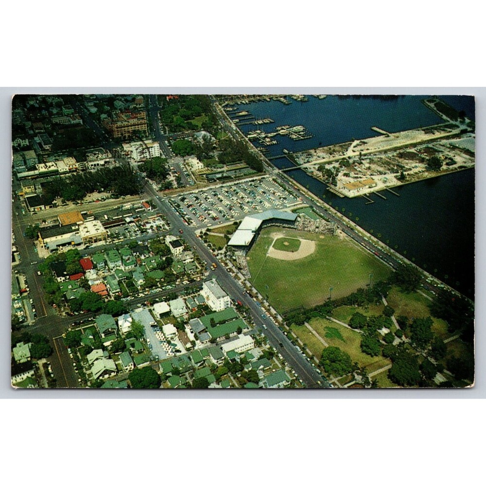 Postcard Florida St. Petersburg Al Lang Field Spring Training Camp Big Leaguers